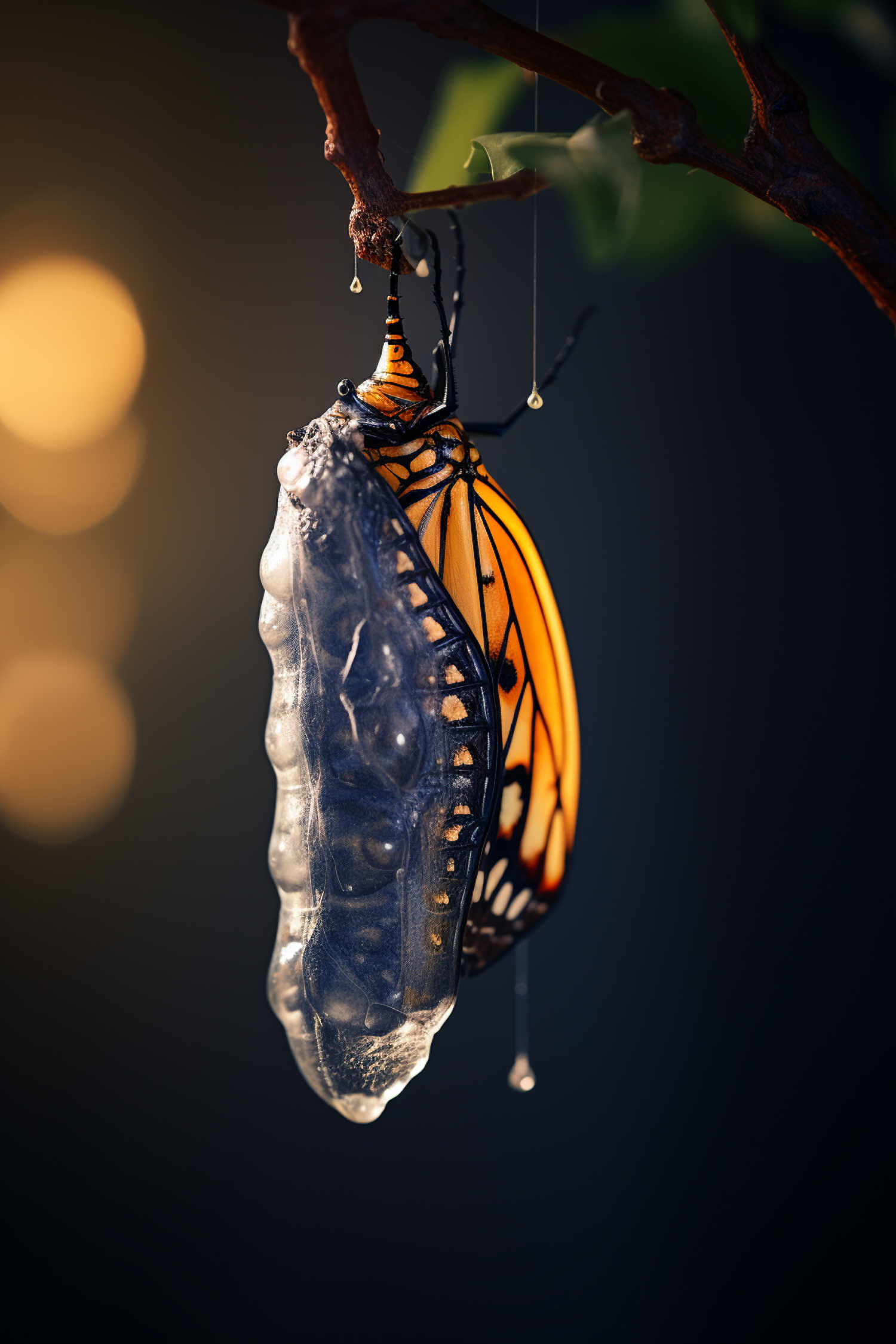 Monarch Emergence with Chrysalis