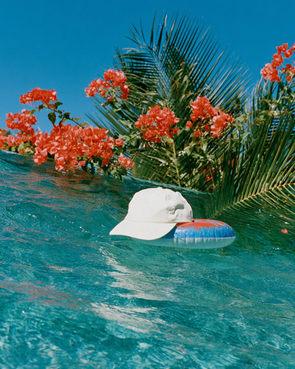 Tropical Poolside Scene