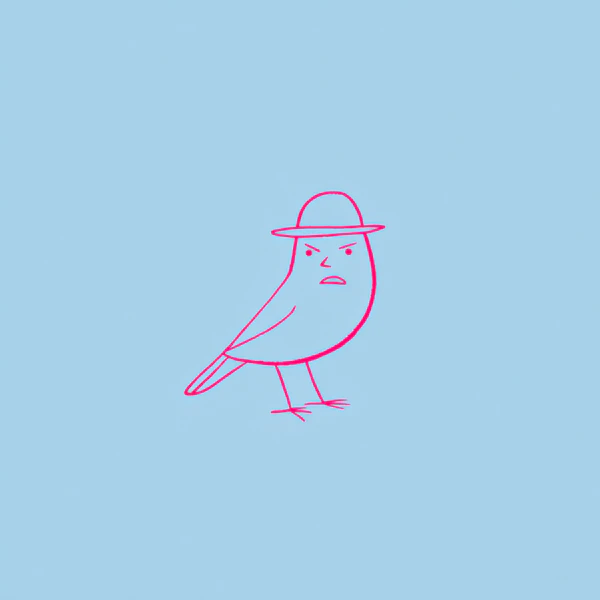 Whimsical Bird Drawing