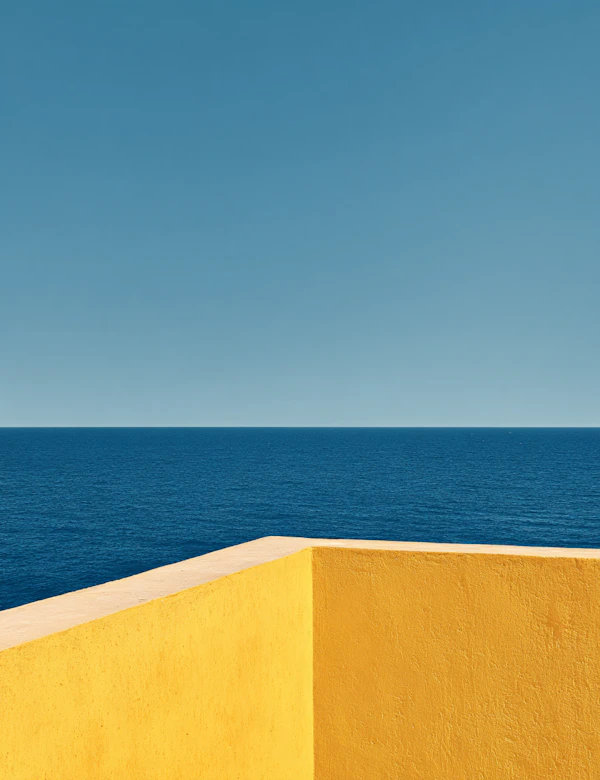 Yellow Wall and Blue Ocean