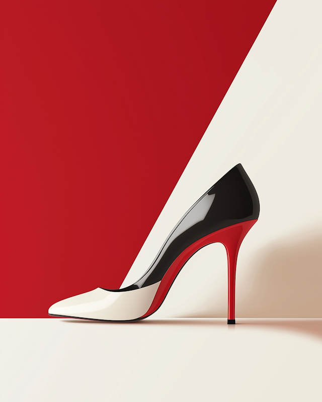 Striking High-Heeled Shoe