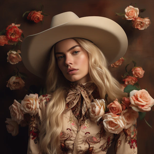 Woman with Roses