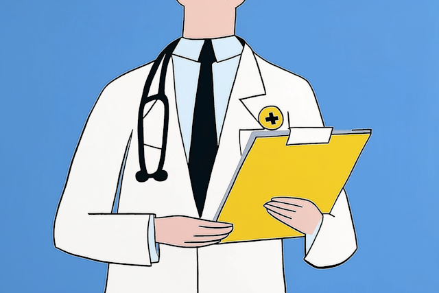 Stylized Illustration of a Male Doctor