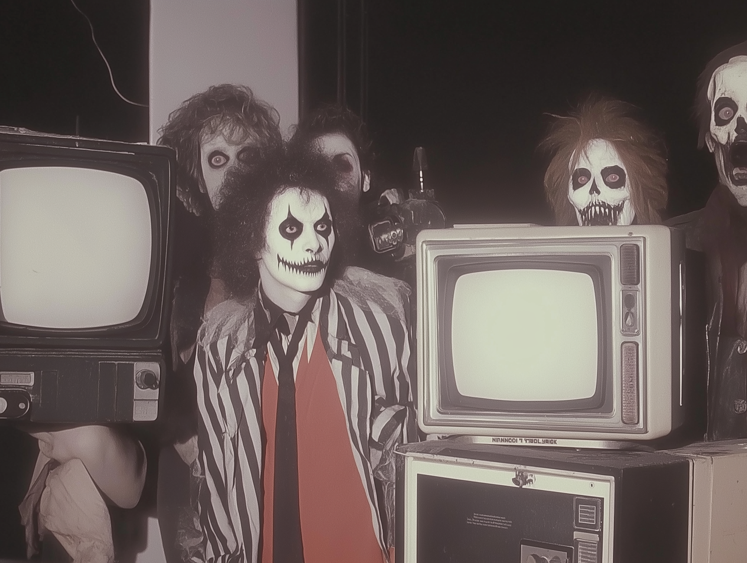 Haunting Group with Vintage TVs