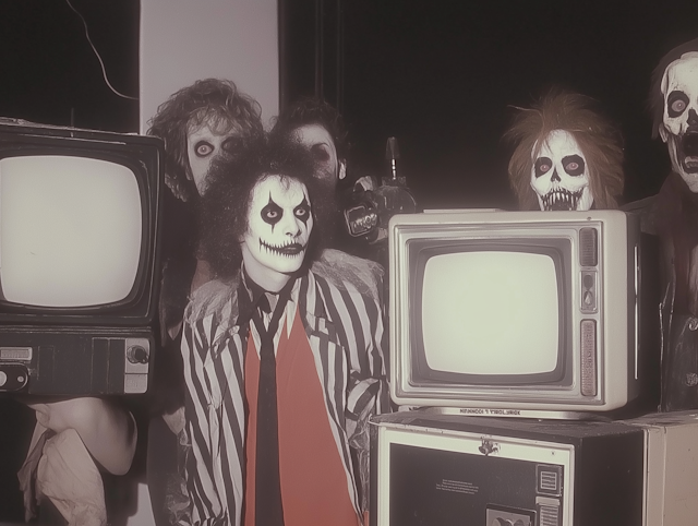 Haunting Group with Vintage TVs