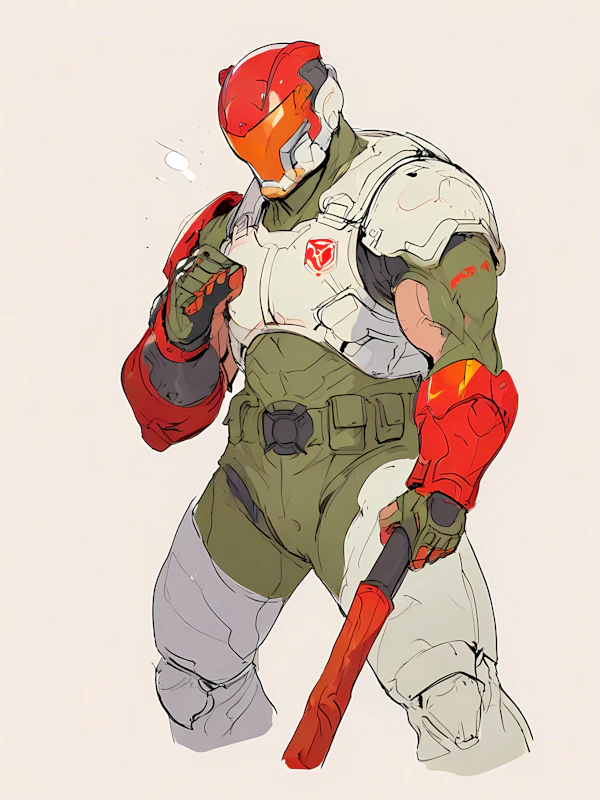 Futuristic Armored Figure