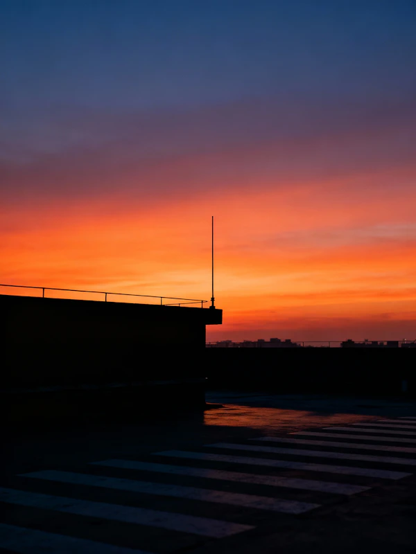 Sunset Rooftop Scene