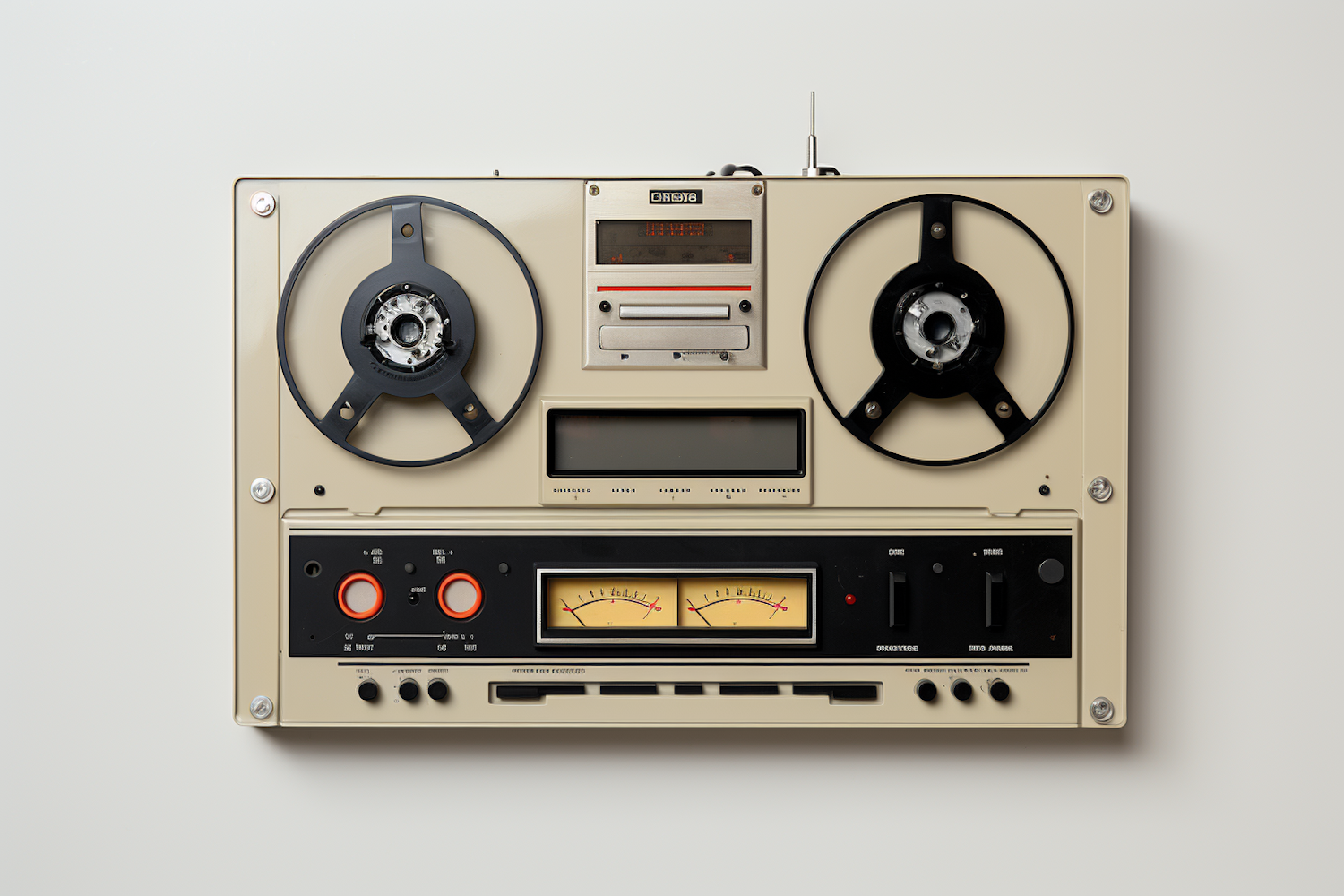 Pristine Vintage Beige Reel-to-Reel Tape Recorder