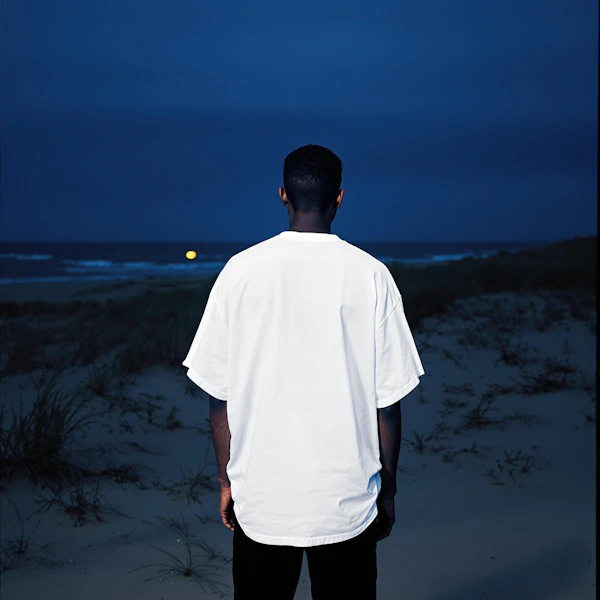 Man on Night Beach