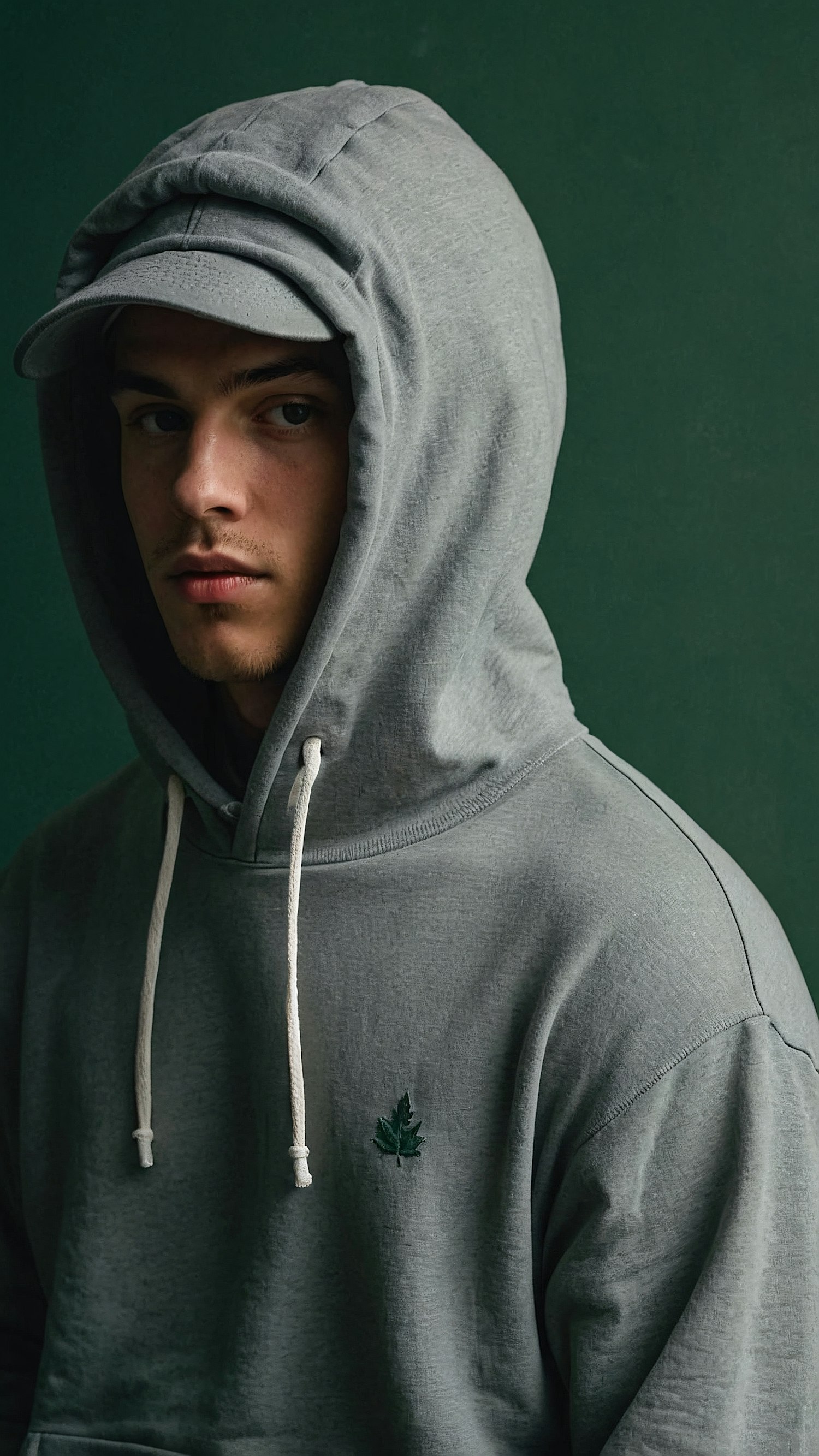 Contemplative Hoodie Portrait