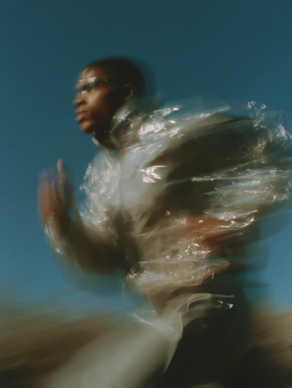 Man in Motion Blur