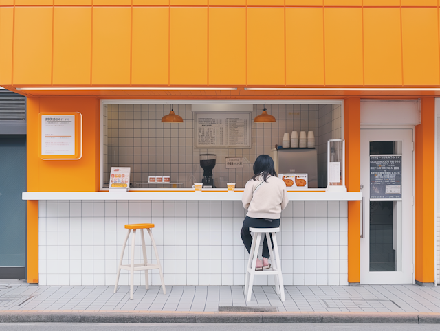 Modern Korean Street Food Stall