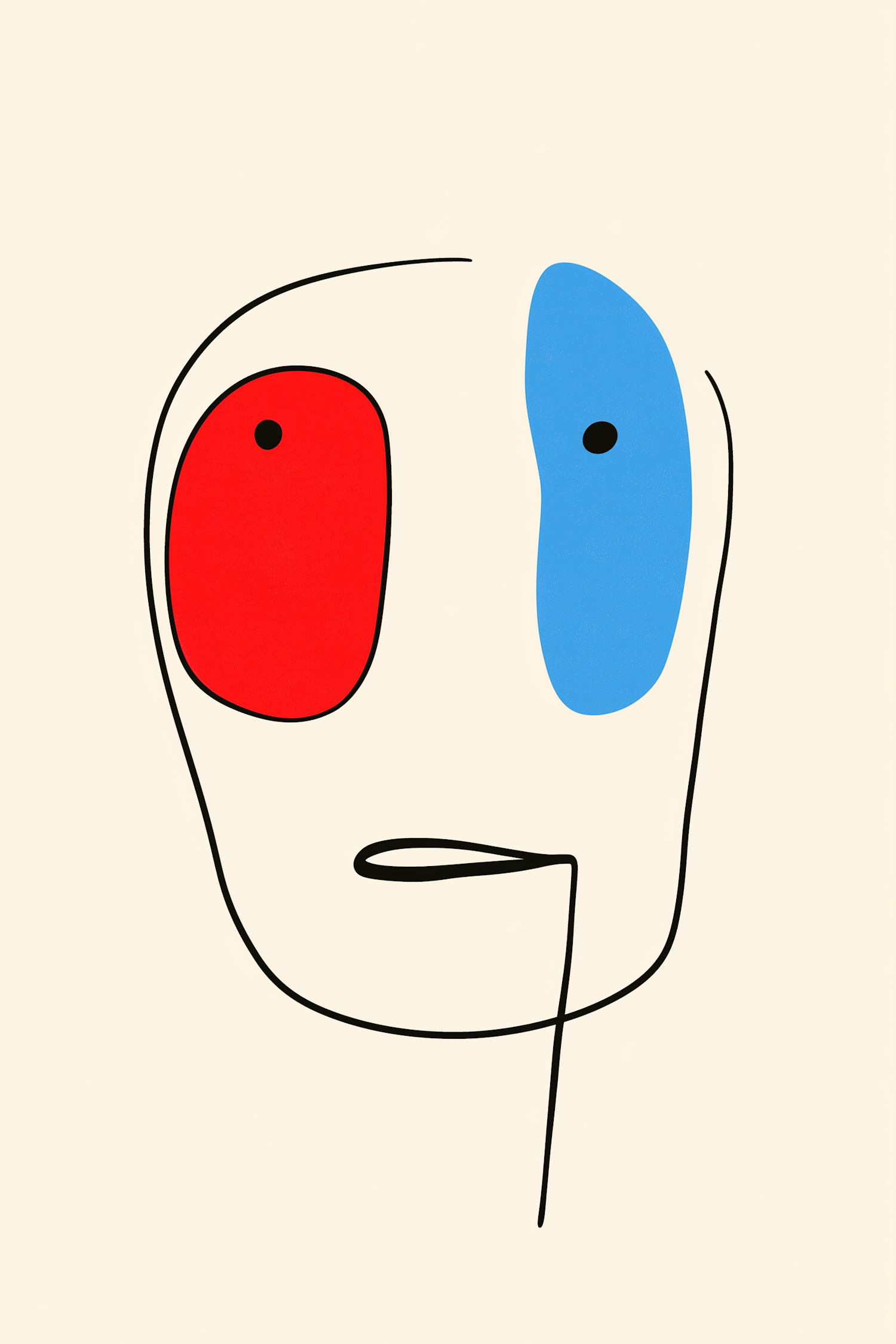 Minimalist Abstract Face