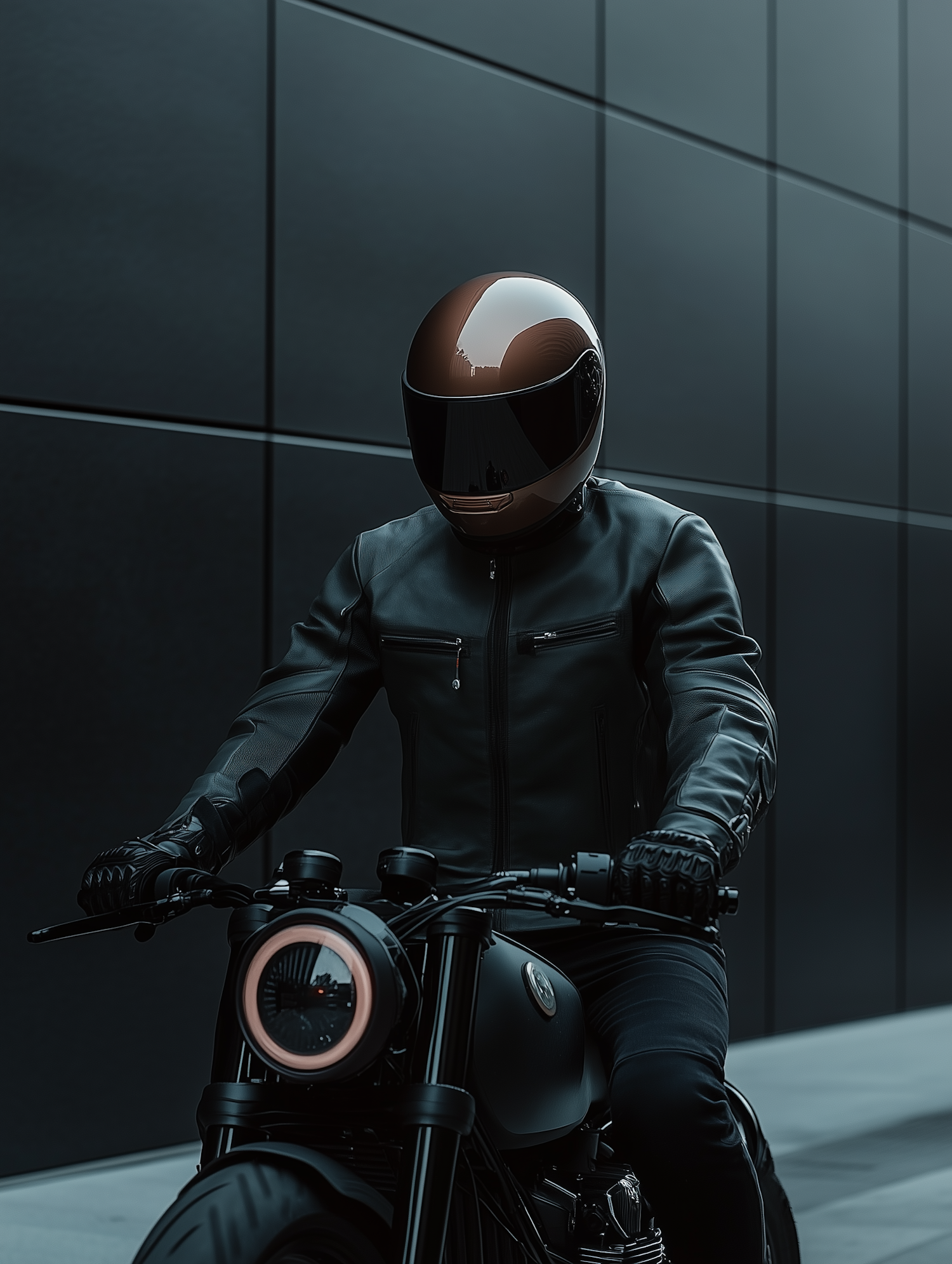 Futuristic Motorcycle Rider