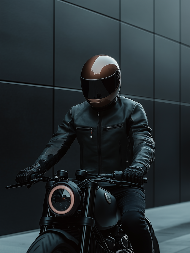 Futuristic Motorcycle Rider