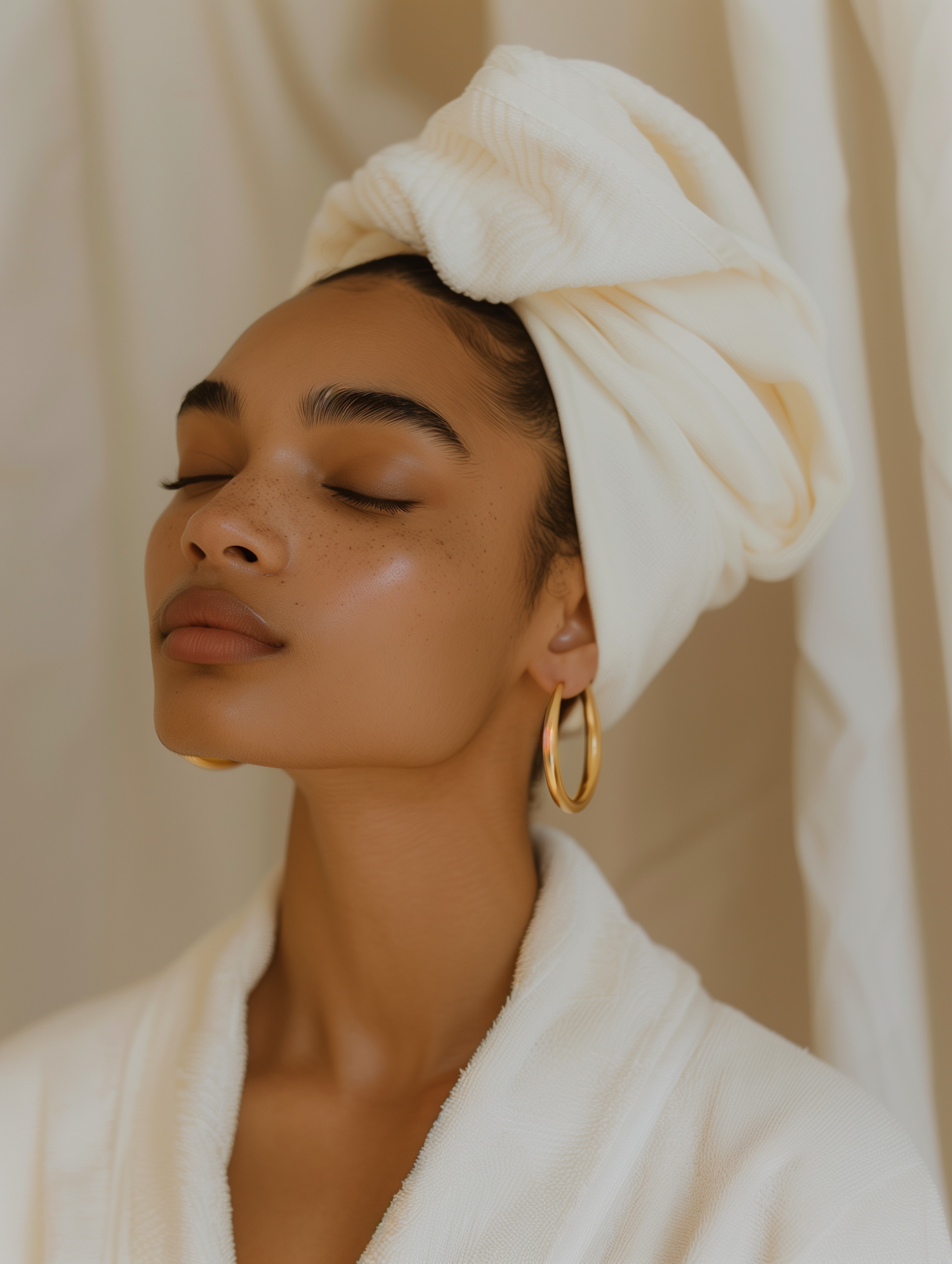 Serene Portrait of a Woman in Spa Setting