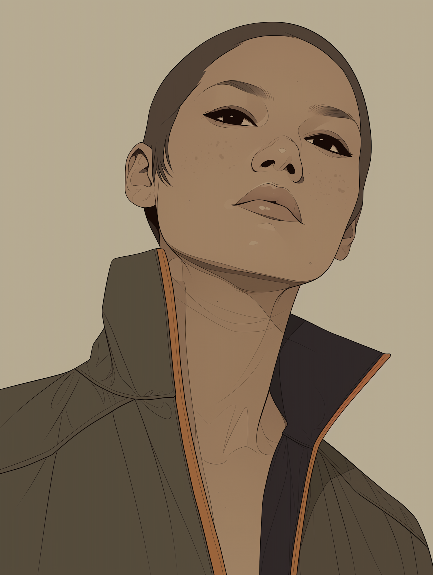 Stylized Portrait of a Confident Individual