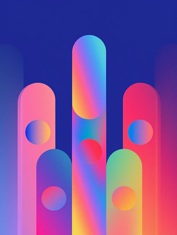 Rainbow Abstract Art