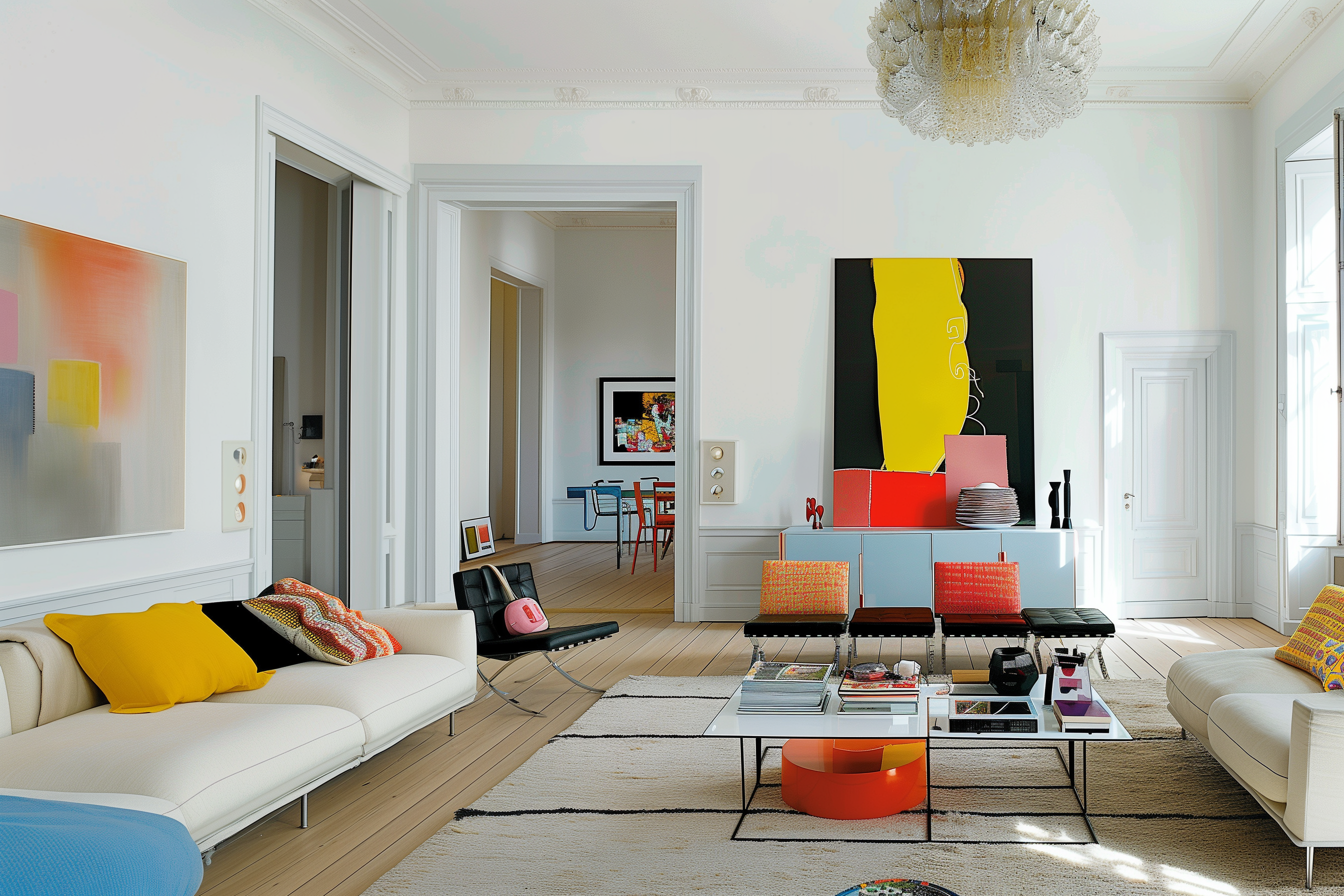 Modern and Vibrant Living Room Interior Photo on Lummi