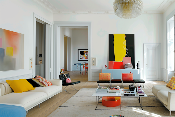 Modern and Vibrant Living Room Interior