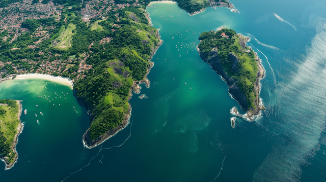 Aerial View of Coastal Paradise