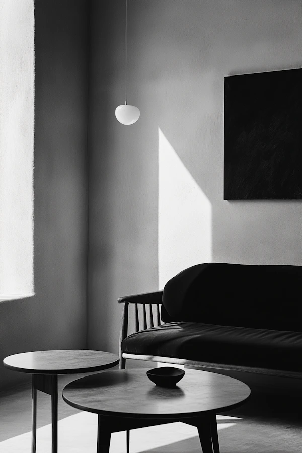 Minimalist Interior with Monochromatic Tones