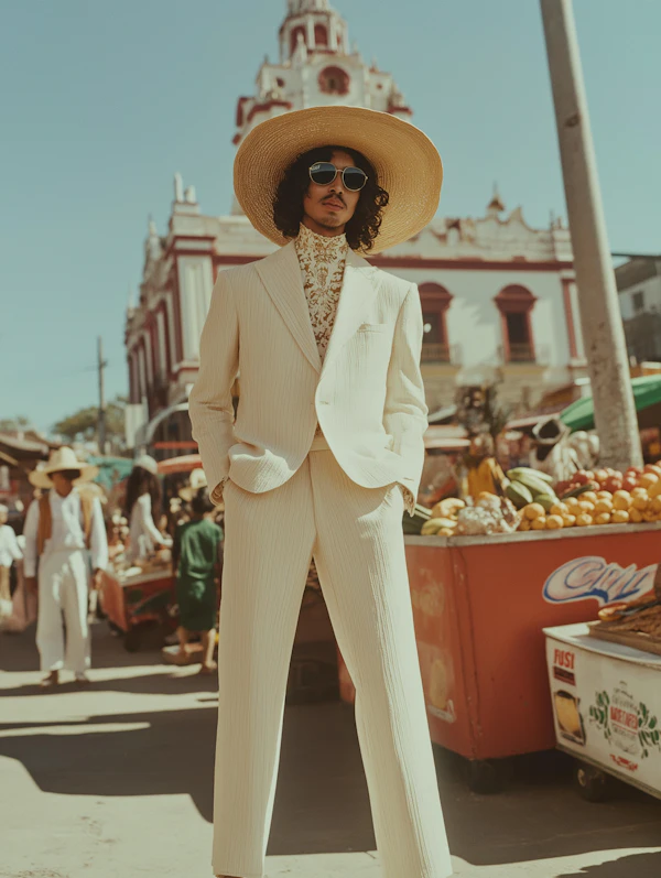 Stylish Man in Market