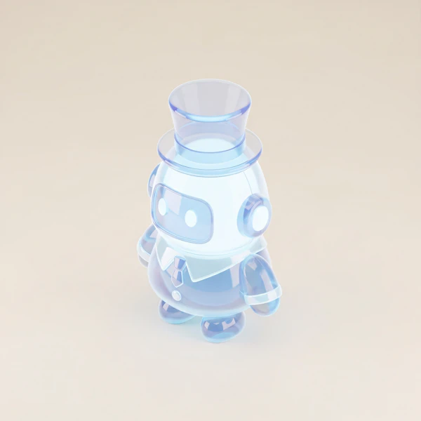 Futuristic Glass Robot