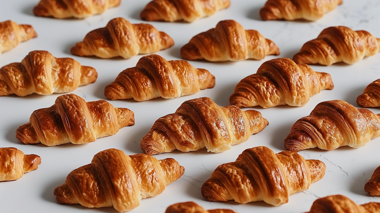 Assortment of Freshly Baked Croissants