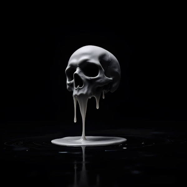 Melting Skull Art