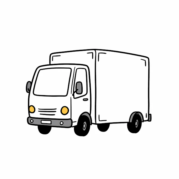Cartoon Box Truck