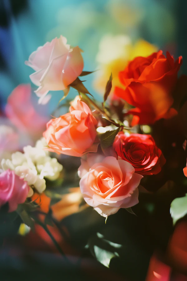 Vibrant Bouquet of Roses