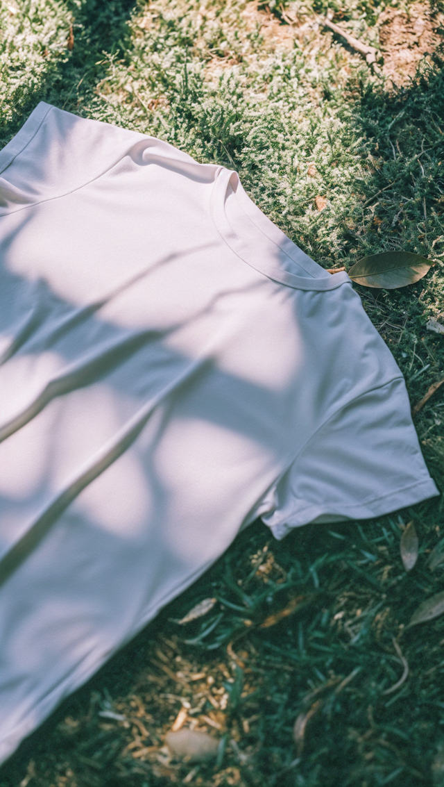 T-shirt on Grass with Natural Light