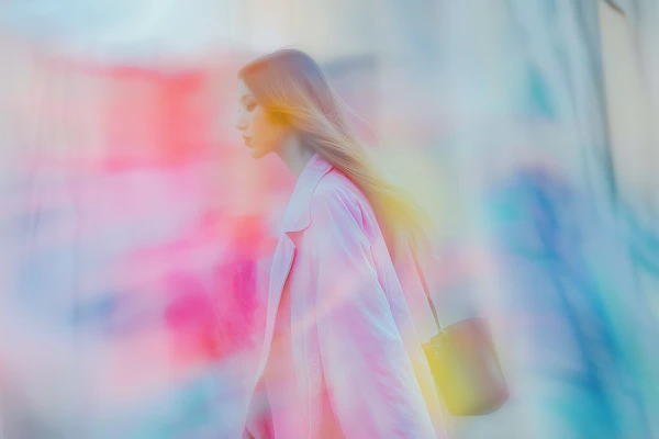 Dreamy Woman in Profile