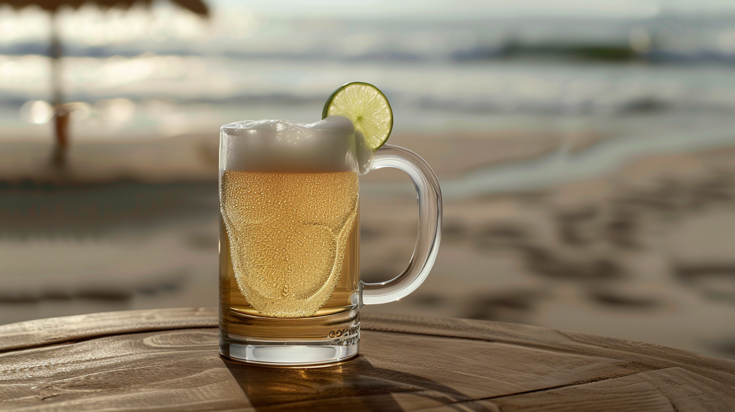 Frosty Beer on Beach