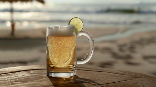 Frosty Beer on Beach