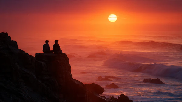 Sunset Cliff Reflection