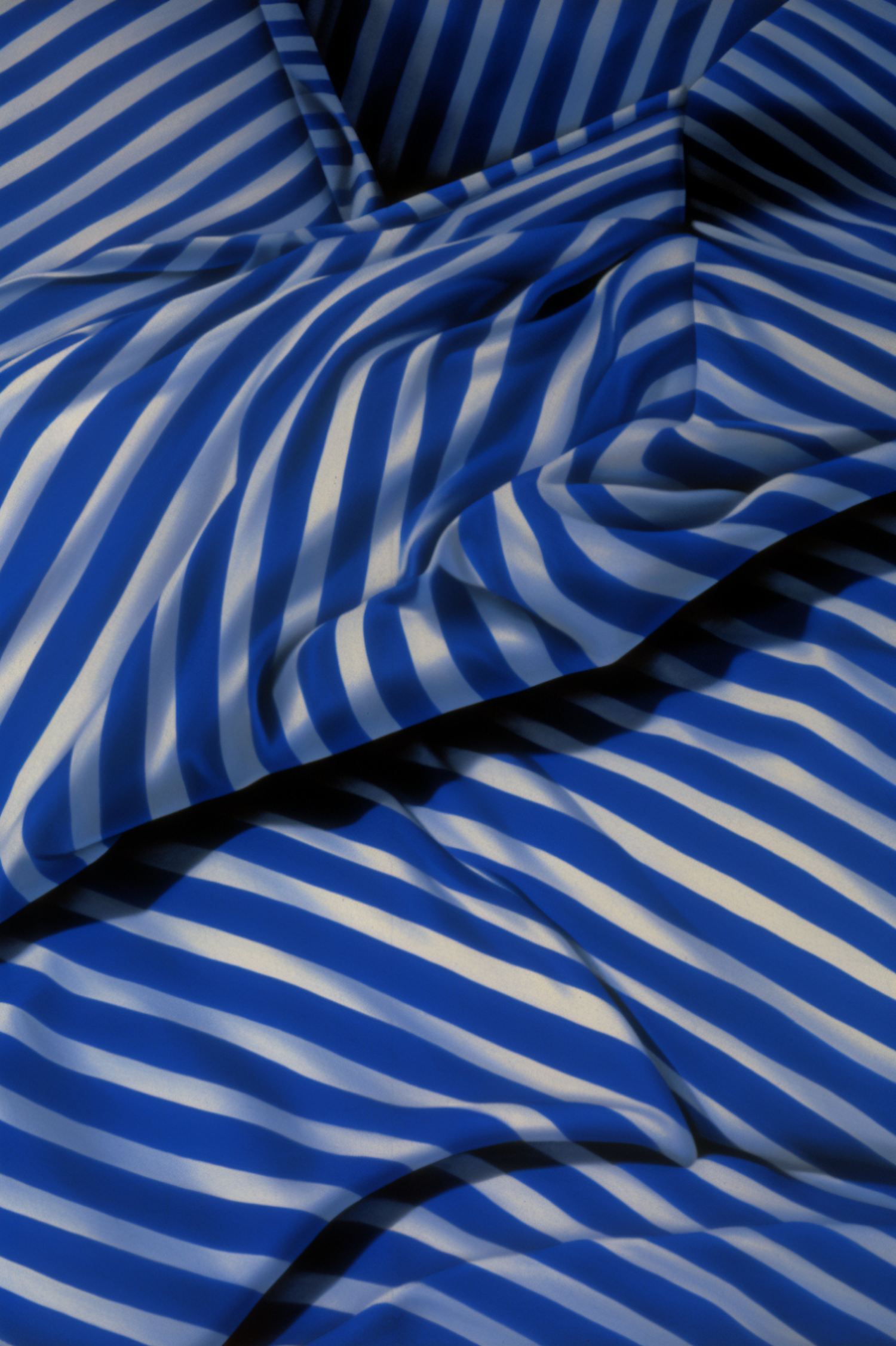 Vibrant Blue Rhythmic Stripes Texture