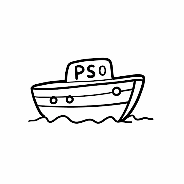 Minimalist Boat Drawing