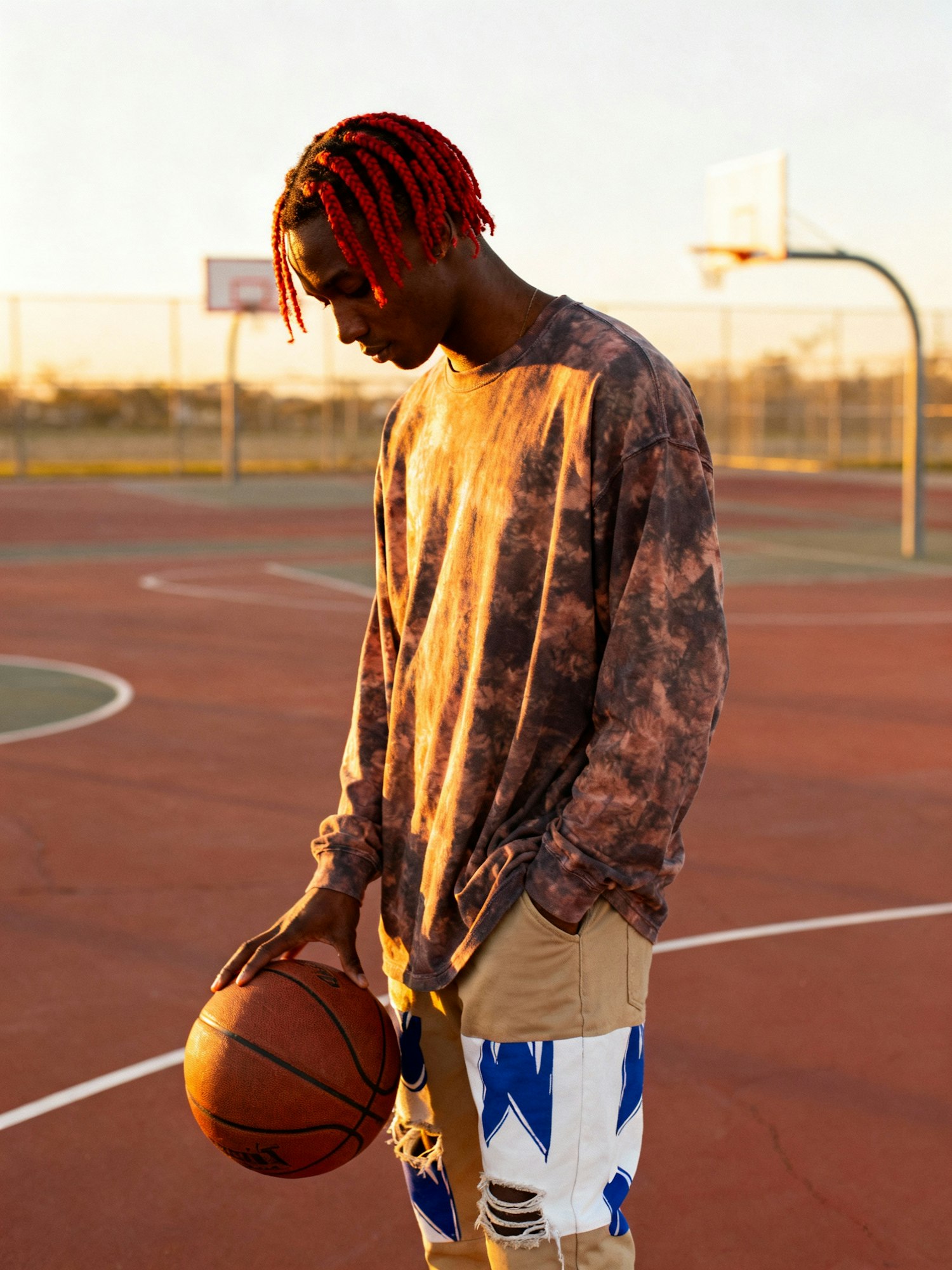 Sunset Basketball Contemplation