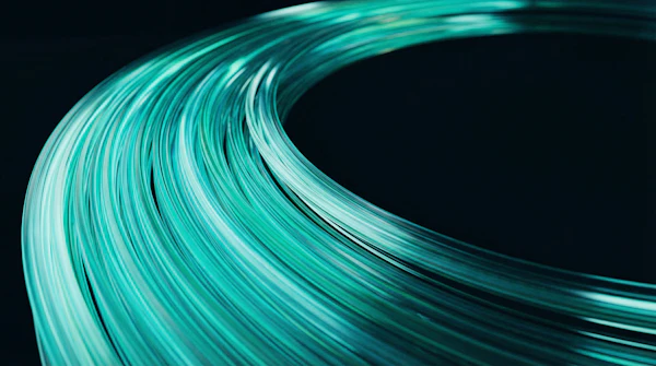 Glowing Teal Lines