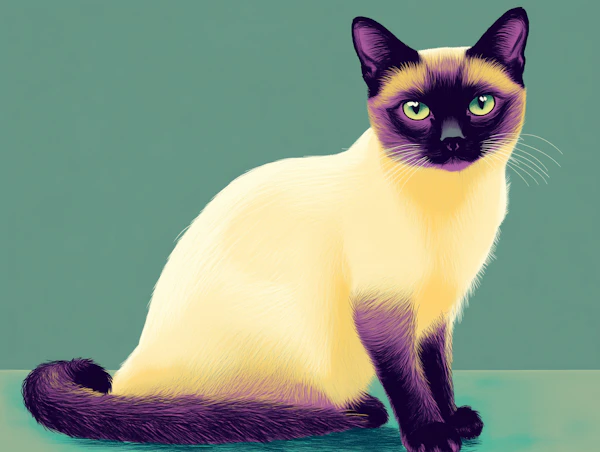 Siamese Cat Illustration