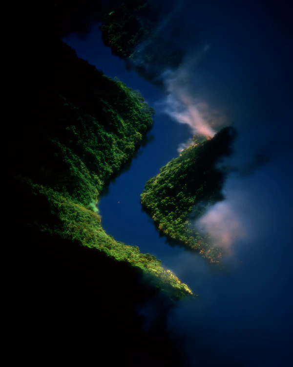 Misty Forest River