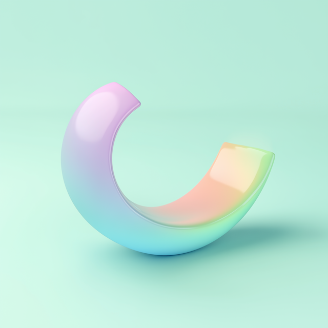 Glossy Crescent Object