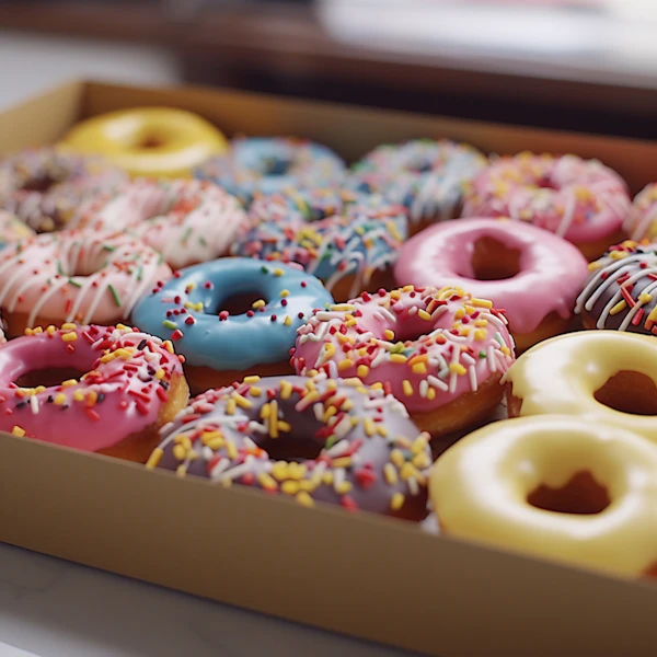 Vibrant Sprinkle Donut Delights