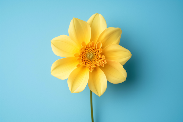 Vibrant Yellow Flower Portrait