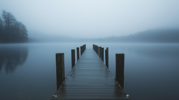 Misty Lakeside Serenity