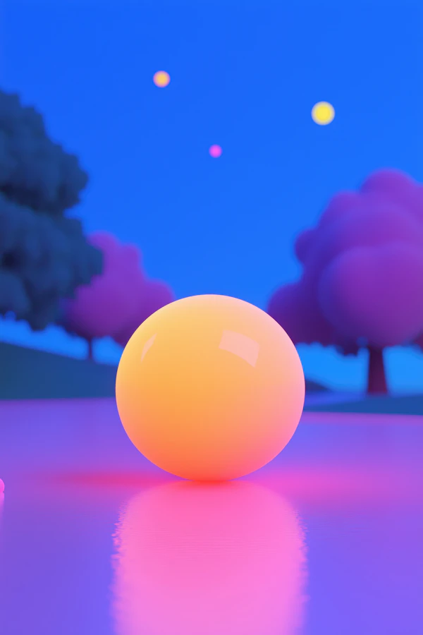Surreal 3D Sphere Scene