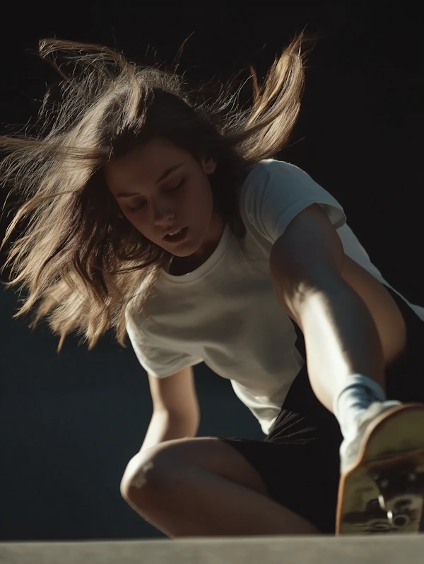 Dynamic Skateboarding Pose
