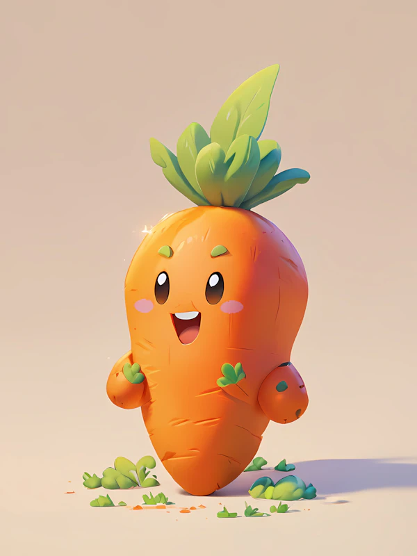 Cheerful Carrot Cartoon